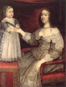 Rembrandt van rijn anne of austria with her louis xiv oil painting reproduction